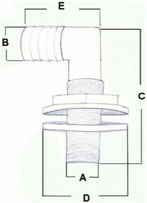 Eval Dachrinne Σκάφους Booteckeneckwasserfluss 30,7 mm