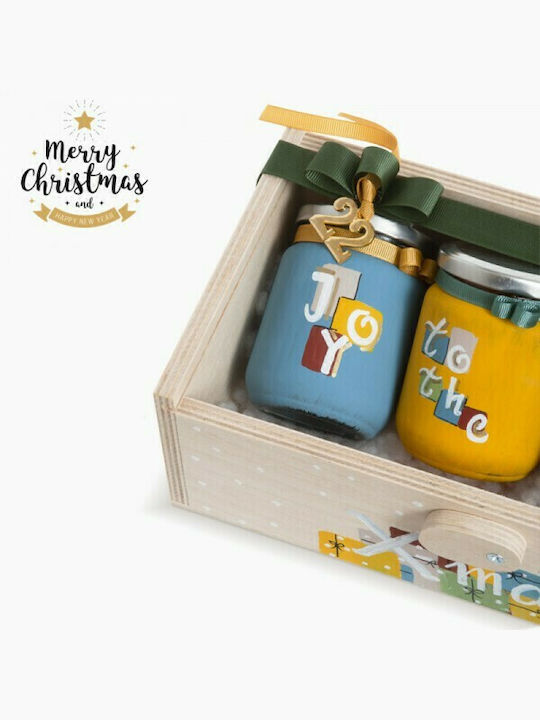 Parisis Christmas Wood Candle 30x15cm