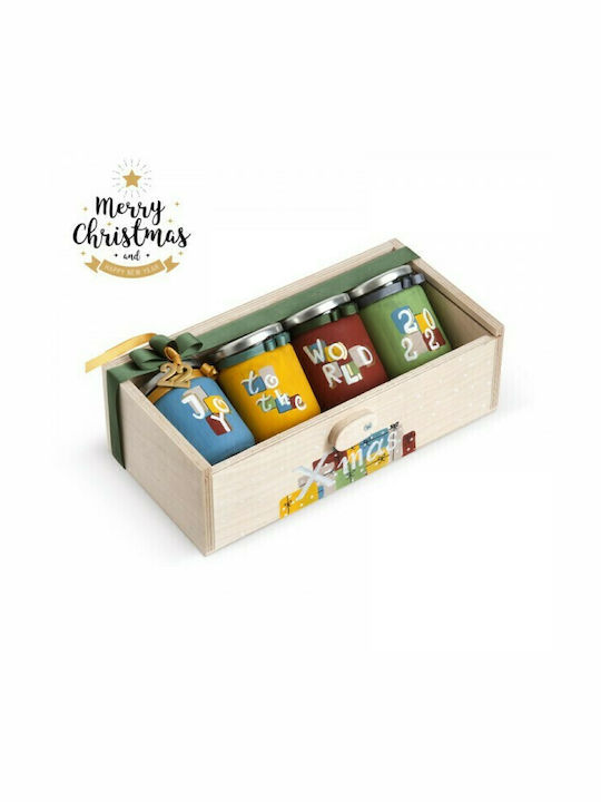 Parisis Christmas Wood Candle 30x15cm