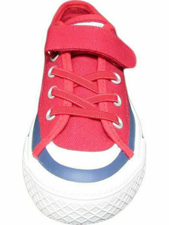 Square Kids Sneakers with Scratch Red
