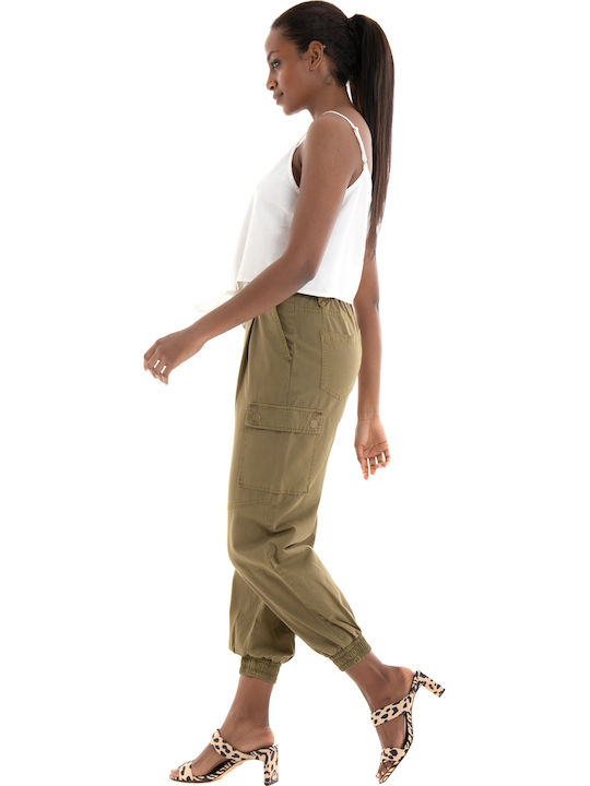 Damen Sommer Crop Top Leinen mit Trägern & V-Ausschnitt Weiß