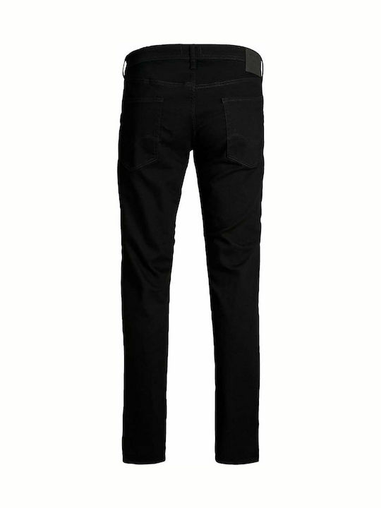 Ανδρικό Παντελόνι Τζιν με Slim Straight Εφαρμογή Μαύρο