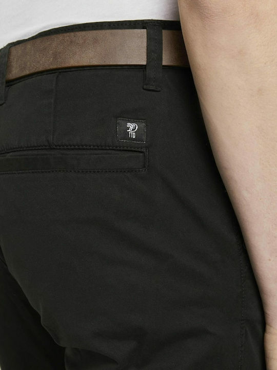 Hose Chino Elastisch in Schlanker Passform Schwarz