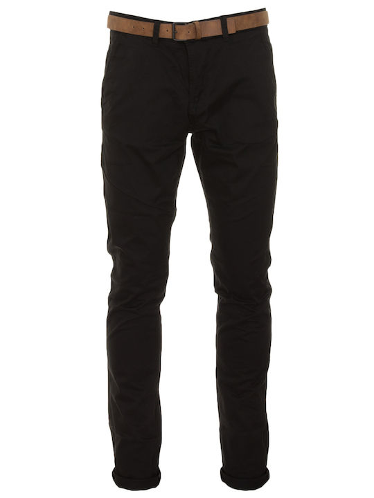 Hose Chino Elastisch in Schlanker Passform Schwarz