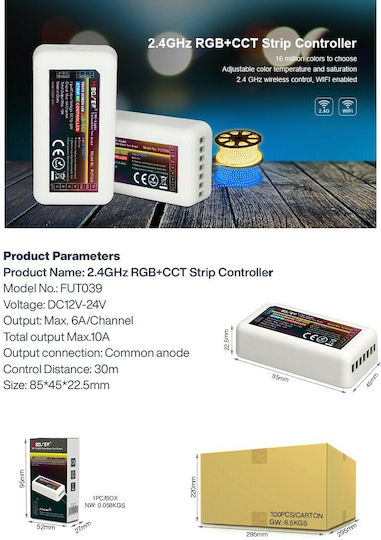 GloboStar MiBOXER FUT039 Drahtlos RGBW und RGB Controller RF (Request for) - Anfrage für 73433