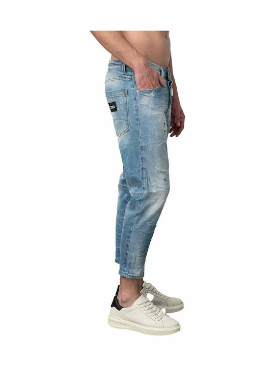 Isseo 3 Ανδρικό Παντελόνι Τζιν Ελαστικό με Slim Εφαρμογή Γαλάζιο