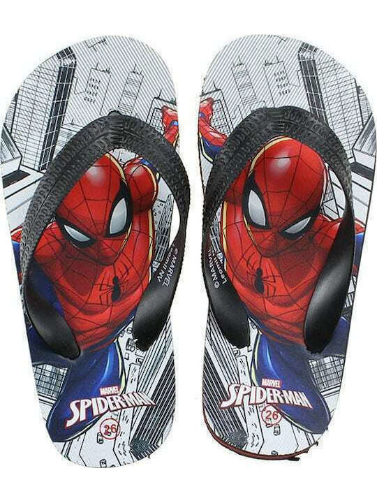 Παιδικές Σαγιονάρες Flip Flops Spider-Man Μαύρες