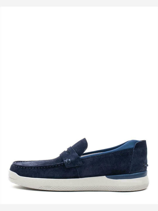 Stonefly Men's Leather Moccasins Blue