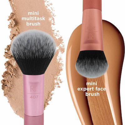 Real Techniques Synthetic Make Up Brush Set Mini Duo 2pcs