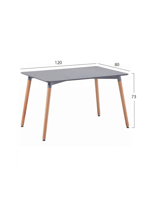 Esszimmer Minimal 5Stück Grey 120x80cm