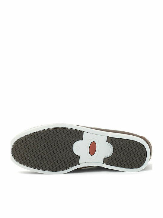 Men's Leather Boat Shoes Brown