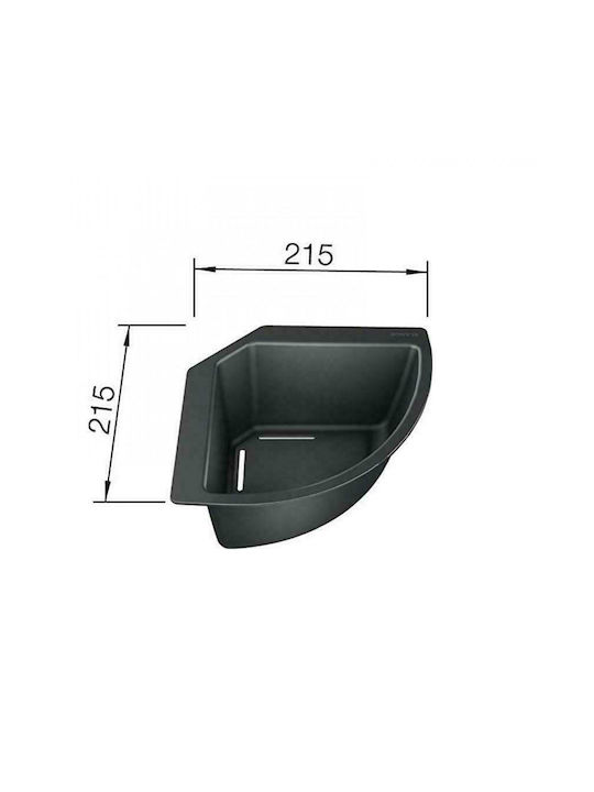 Blanco Suport pentru burete din Plastic în Culoarea Negru 21.5x21.5cm