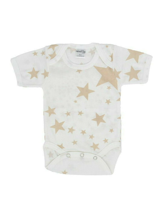 Ninetta Bebe Set Baby Unterwäsche Strampler Kurzärmelig Beige