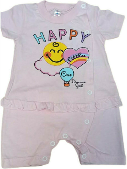 Dreams by Joyce Happy Baby Bodysuit Set Short-Sleeved Pink