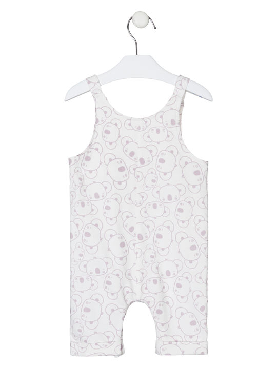 Losan Baby Bodysuit Set Sleeveless with Pants White