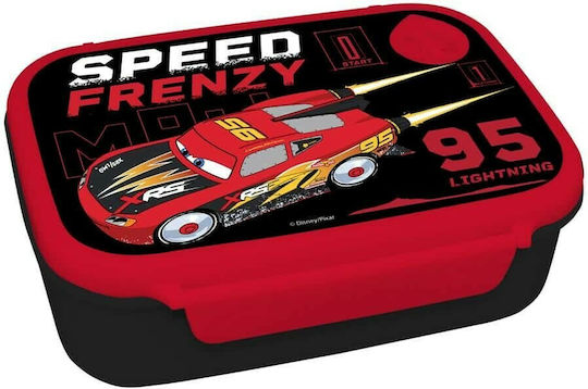Διακάκης Cars Πλαστικό Παιδικό Σετ Φαγητού Disney Cars Κόκκινο