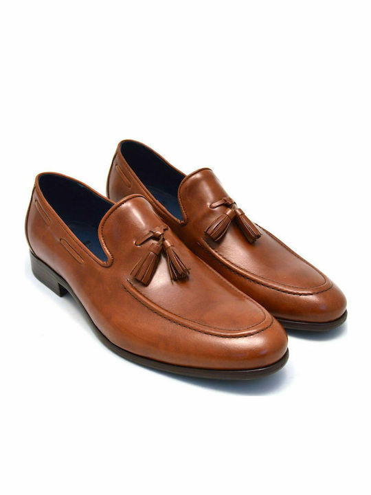 Leder Herren Mokassins in Tabac Braun Farbe