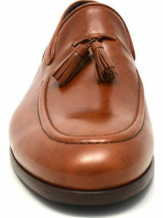 Leder Herren Mokassins in Tabac Braun Farbe