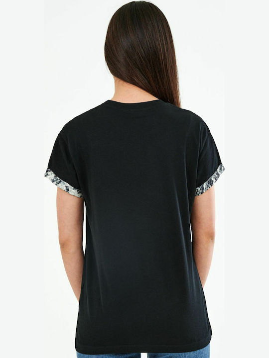 Je T'aime Damen T-Shirt Schwarz