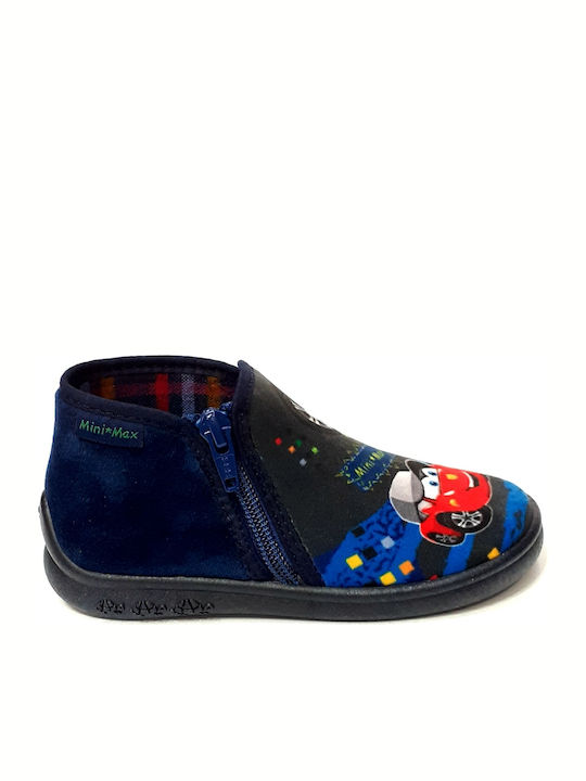 Kinderhausschuhe Stiefel Blau