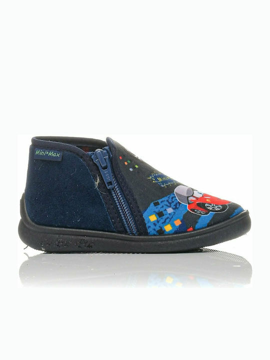 Kinderhausschuhe Stiefel Blau