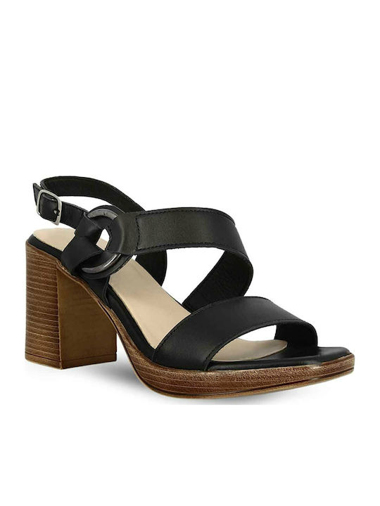 Leder Sandalen Schwarz