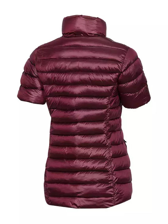 Northfinder Kali Women's Short Sports Jacket for Winter Burgundy