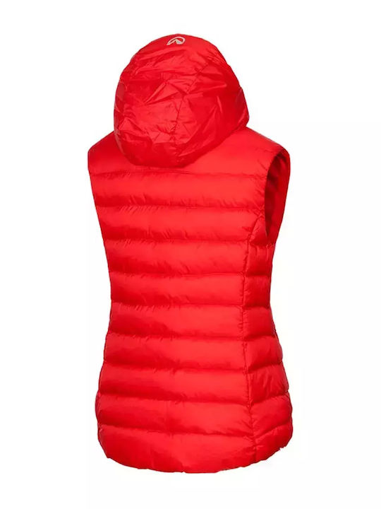 Northfinder Fernanda Women's Short Puffer Jacket for Winter Red