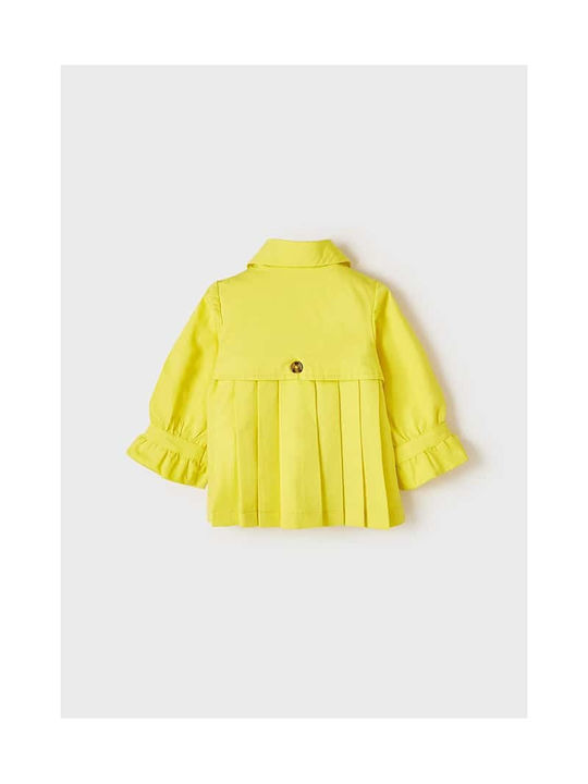 Mayoral Kids Trenchcoat Long Yellow