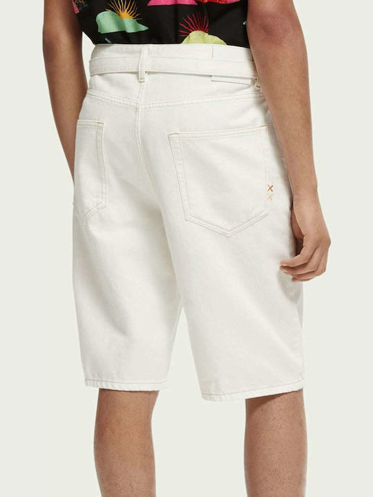 Scotch & Soda Ανδρική Βερμούδα Τζιν Λευκή