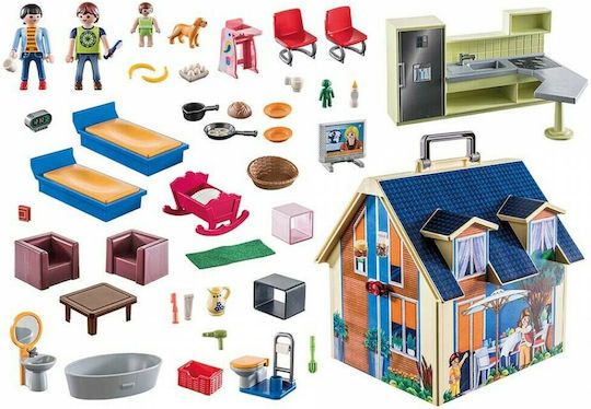 Playmobil Куфарче Къща за кукли Модерна къща за кукли за 4-10 години