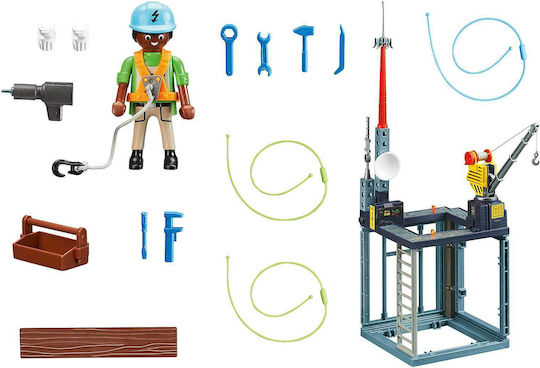 Playmobil City Action Construction with Lifting Crane for 4-10 years old
