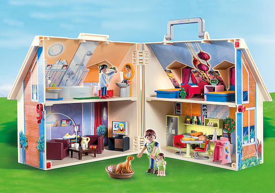 Playmobil Куфарче Къща за кукли Модерна къща за кукли за 4-10 години