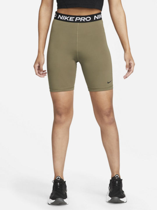 Dri-Fit Pro 365 Running Γυναικείο Κολάν-Σορτς Σύσφιξης Ψηλόμεσο Χακί