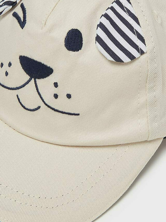 Mayoral Kids' Hat Jockey Fabric Beige