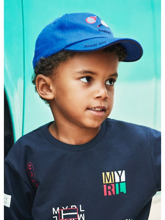 Mayoral Παιδικό Καπέλο Jockey Υφασμάτινο για Αγόρι Μπλε