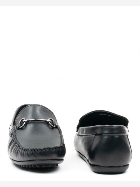 Δερμάτινα Ανδρικά Loafers σε Μαύρο Χρώμα