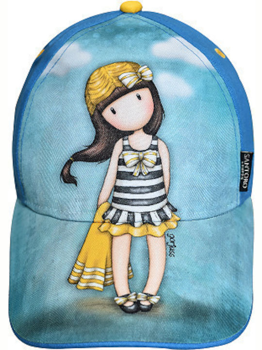 Santoro Kids' Hat Jockey Fabric Gorjuss Beach Belle Blue