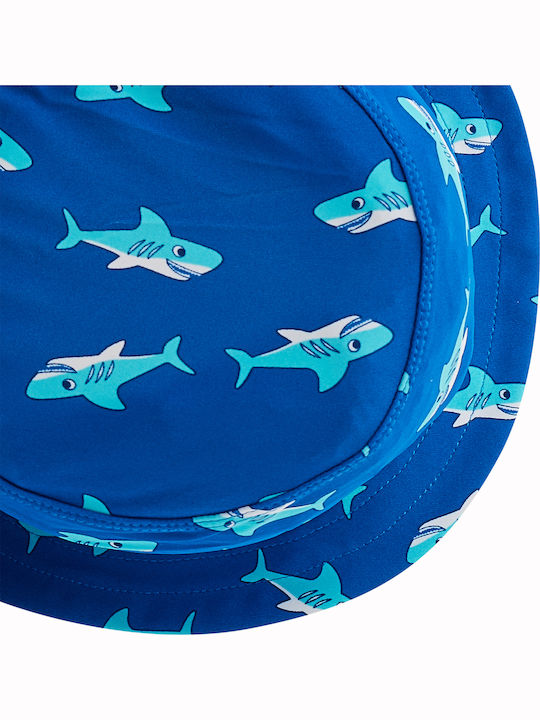 Playshoes Παιδικό Καπέλο Bucket Υφασμάτινο Αντηλιακό Sharks Μπλε
