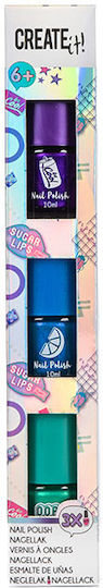 Canenco Kinder-Nagellacke 3 Stück Mehrfach (Verschiedene Designs)