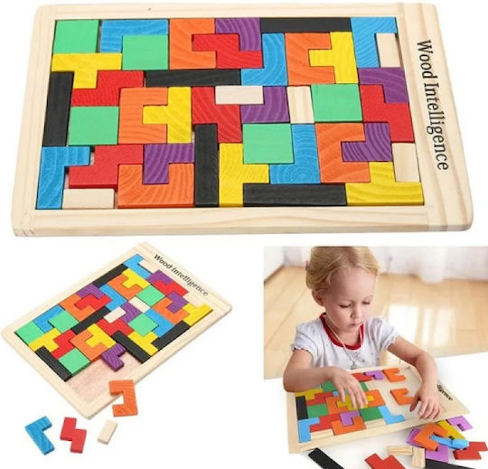 Tetris Puzzle Образователна Игра Образователни от Дърво за 3+ години Години