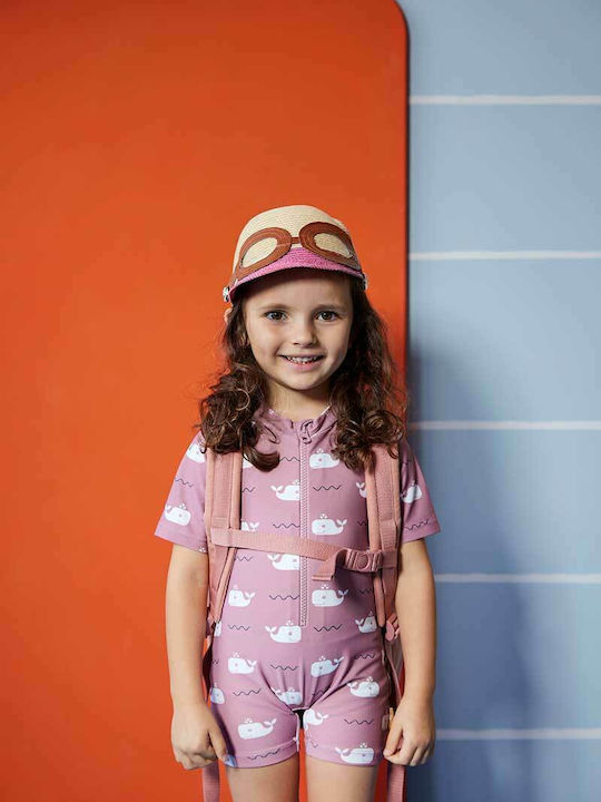 Fresk Παιδικό Μαγιό Ολόσωμο Αντιηλιακό (UV) για Κορίτσι Ροζ