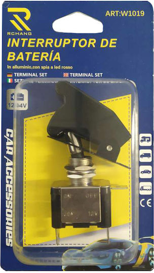 Carner Car On/Off Switch Single Aircraft Type 12V-24V Universal Black