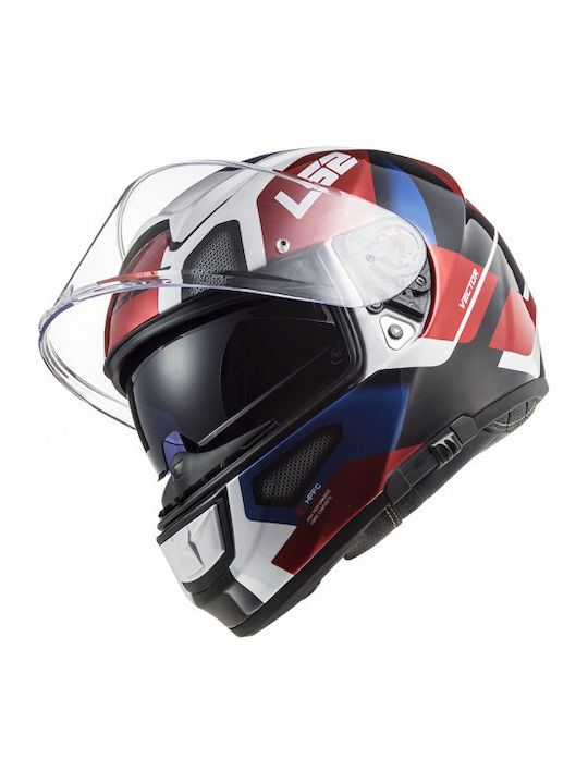 LS2 FF397 Vector Evo Automat Full Face Helmet with Pinlock and Sun Visor ECE 22.05 1390gr White Red