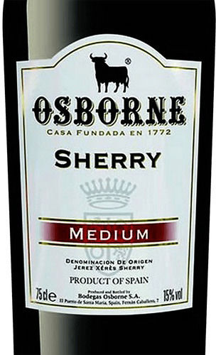 Osborne Вино Sherry Medium Palomino Fino Червено Сух 750мл