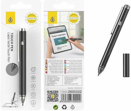 Moveteck NG6033 Γραφίδα Αφής σε Μαύρο χρώμα