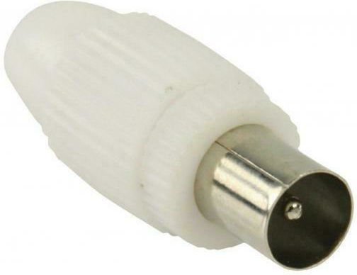 Valueline Βύσμα Coaxial male 2τμχ Λευκό (VLSP40903W)