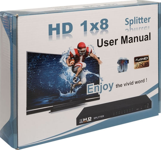 HDMI σε 8xHDMI (1.3 v) with Power HDMI Сплитер 18264