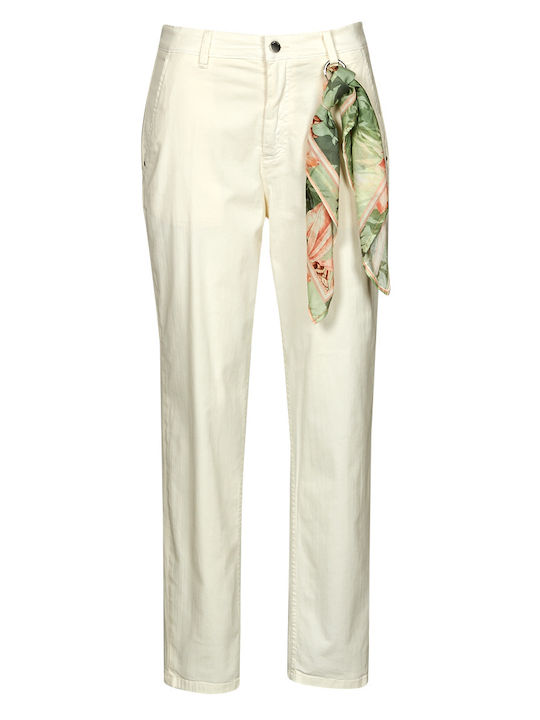 Candis Women's Chino Trousers Carrot Fit Beige