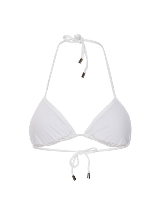 Karl Lagerfeld Triangle Bikini Top White